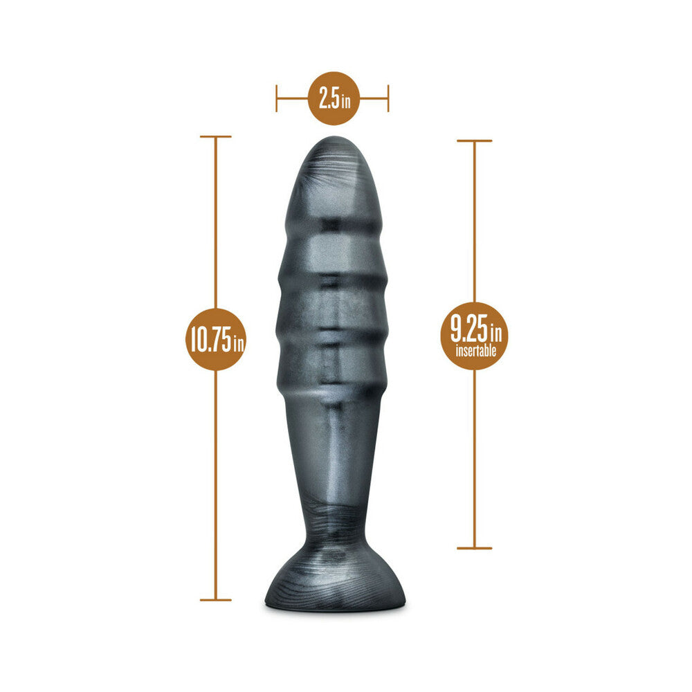 Blush Jet Destructor 10.75 inches Anal Plug Carbon Metallic Black