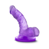Naturally Yours 4 inches Mini Cock Realistic Dildo with Balls Purple