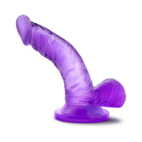 Naturally Yours 4 inches Mini Cock Realistic Dildo with Balls Purple