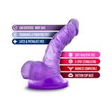 Naturally Yours 4 inches Mini Cock Realistic Dildo with Balls Purple