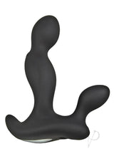 Anal-Ese Silicone P-Spot Prostate Stimulator Black showcased from above, featuring an ergonomic design for targeted pleasure.