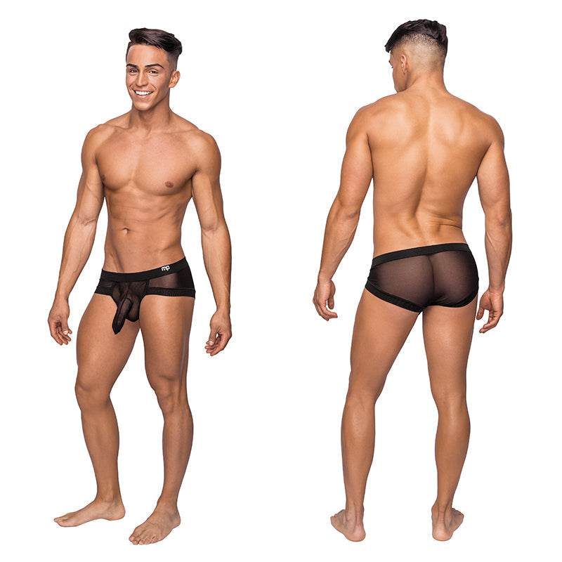 Male Power Hoser Micro Min Hose Shorts Black Medium