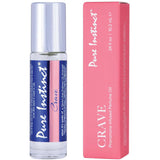 Pure Instinct Crave Pheromone Perfume Oil Roll-On 0.34 Oz with packaging, showcasing its unique blend of scents.