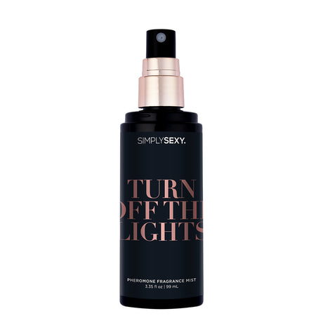 Simply Sexy Pheromone Fragrance Mist All Night Long 3.35 Oz spray bottle with elegant design.