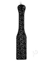 Ouch Luxury Diamond Pattern Vinyl Paddle Black showcasing a striking diamond design, perfect for sophisticated BDSM sessions.