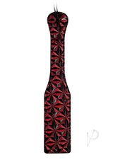 Ouch Luxury Diamond Pattern Paddle Burgundy with a diamond-quilted surface and deep burgundy color.