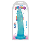 Lollicock 8 Inch Slim Stick Dildo Berry Ice - handcrafted translucent pleasure toy in a sleek profile.