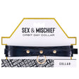 Sportsheets S&M Orbit Day Collar Rainbow Faux Leather displayed in packaging with vibrant colors and stylish design.