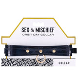 Sportsheets S&M Orbit Day Collar Rainbow Faux Leather displayed in packaging with vibrant colors and stylish design.