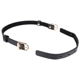 S&M Double Buckle Faux Leather Day Collar featuring dual-buckle design and soft faux leather material