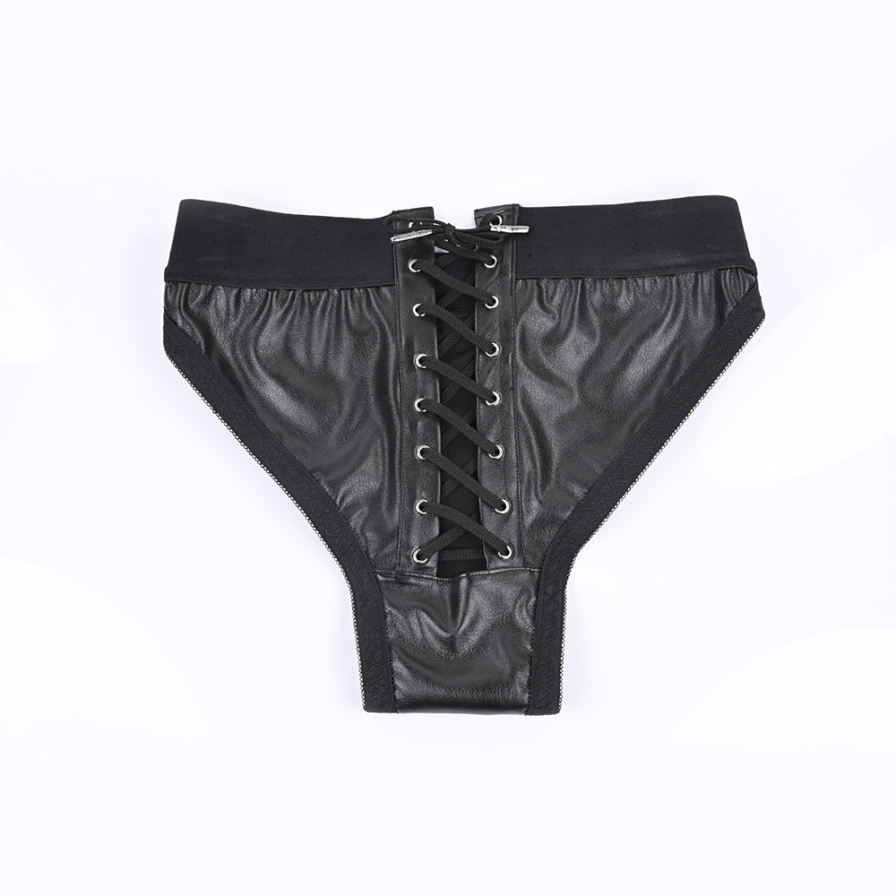 Sportsheets Em Ex Fit Patent Corset Harness Large, designed for an active fit with a stylish lace-up front.