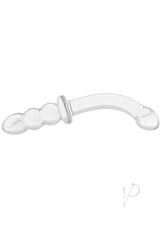 Glas G-Spot Pleasure Dildo Set (2 piece) Clear glass dildo featuring a bulbous, tapered tip for targeted stimulation.