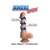 USA Cocks 8 inches Ameriskin Dual Density Dildo Light