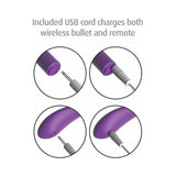 Fantasy For Her Crotchless Panty Thrill-Her & Vibrator Purple