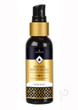Sensuva Natural Coconut Flavored Water Based Lubricant 2 oz bottle with gold and black design.