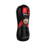 PDX Elite Vibrating Stroker Pussy Beige/Black
