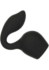 Palm Power Extreme Curl Wand Attachment Black designed for precise G-spot stimulation with ergonomic curve.