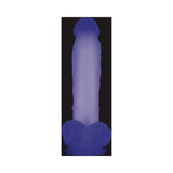 Evolved Luminous Poseable Glow in the Dark 8 inches Dildo With Balls Clear/Purple