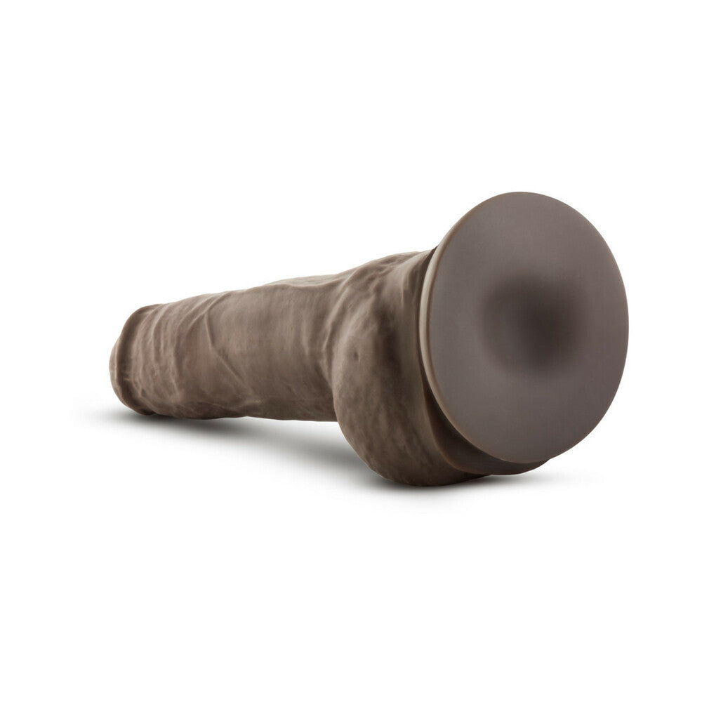 Au Naturel Big Boy 10 inches Posable Dual Density Dildo with Balls Brown
