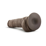 Au Naturel Big Boy 10 inches Posable Dual Density Dildo with Balls Brown