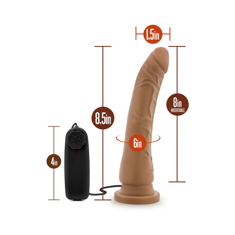 Dr. Skin Remote-Controlled Realistic 8.5 inches Vibrating Dildo Tan