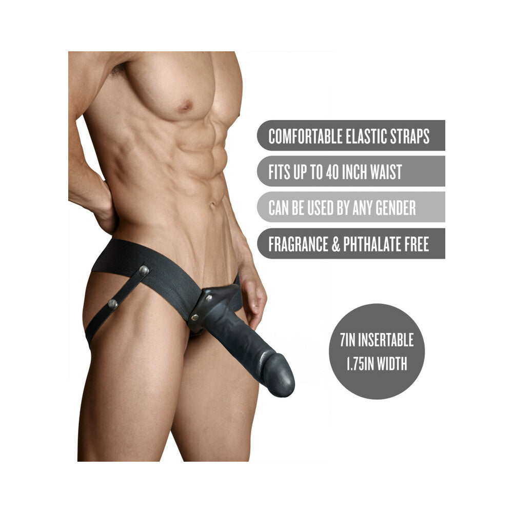 Dr. Skin 7 inches Hollow Strap On Black