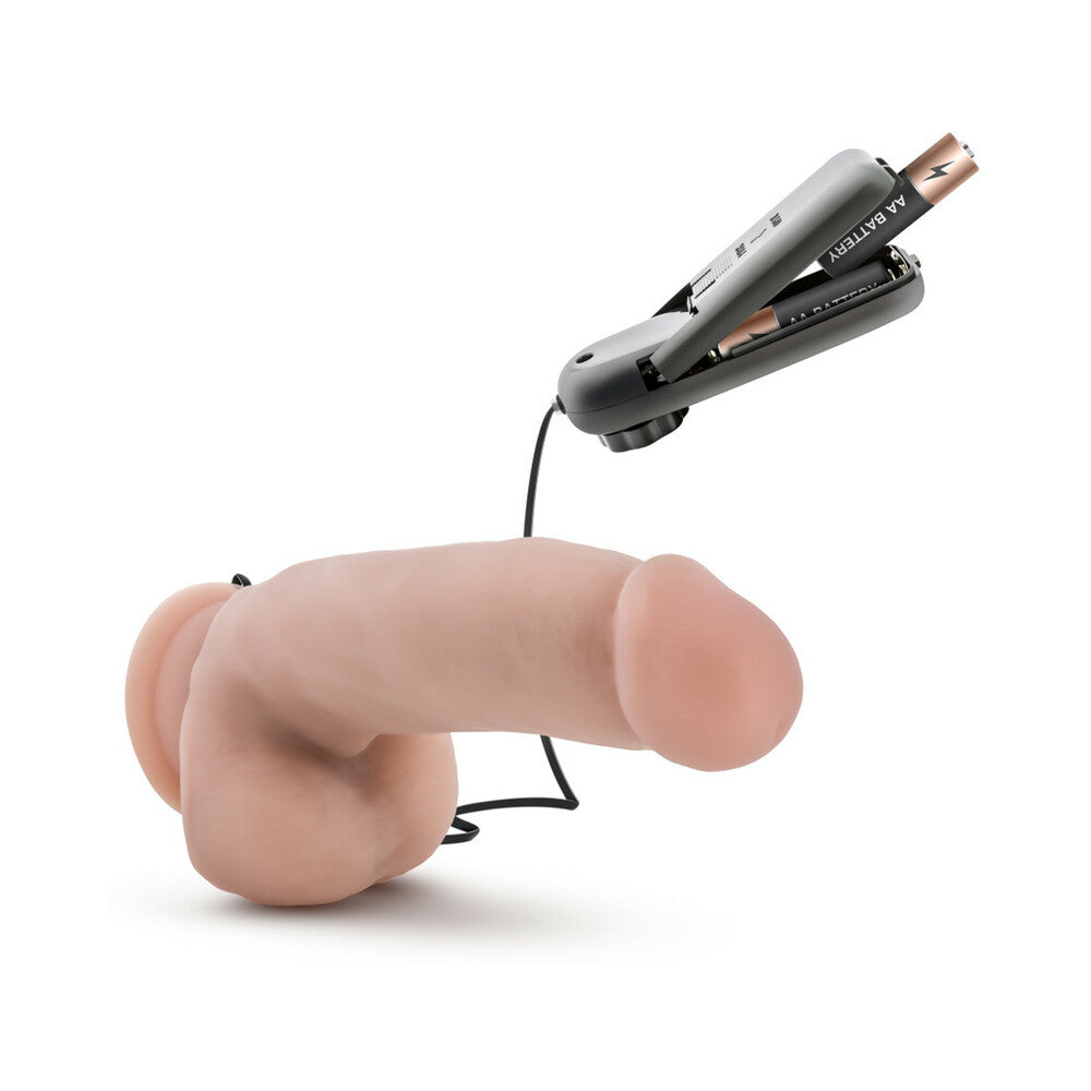 Loverboy The Quarterback 7 inches Vibrating Dildo with Balls Beige