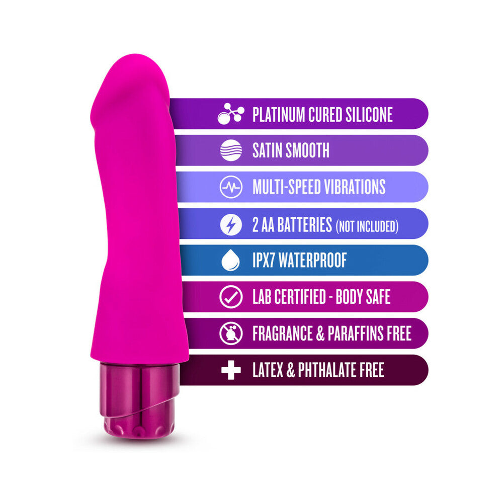 Luxe Marco 7.75 inches Silicone Vibrating Dildo Pink