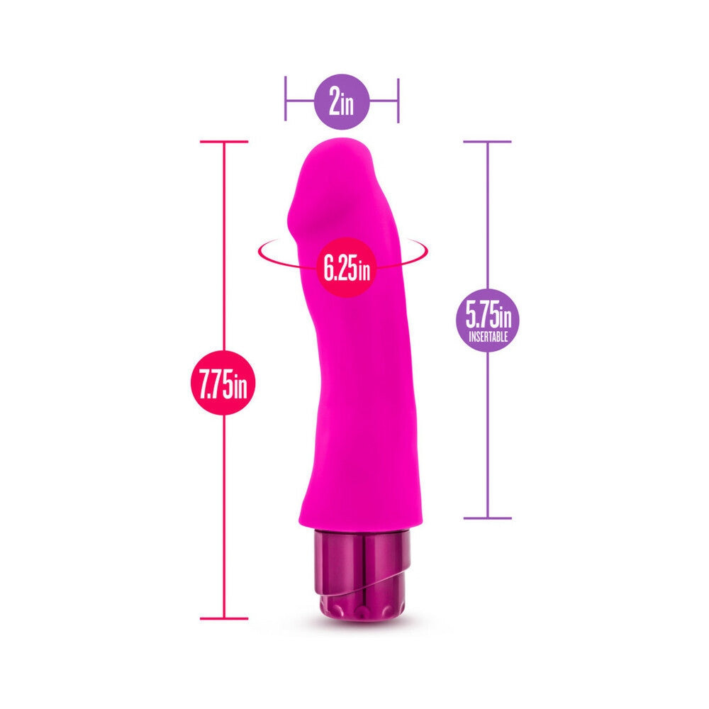 Luxe Marco 7.75 inches Silicone Vibrating Dildo Pink