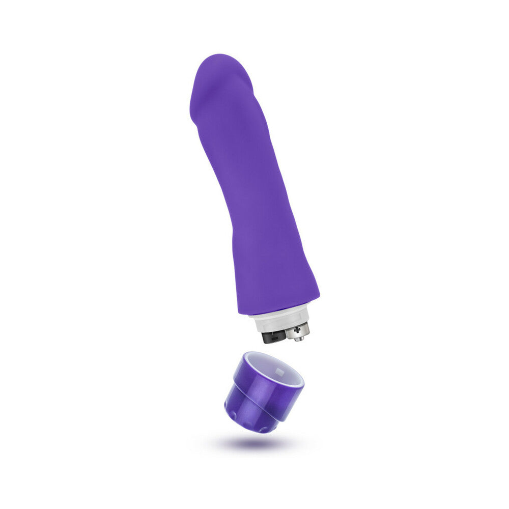Luxe Marco 7.75 inches Silicone Vibrating Dildo Purple