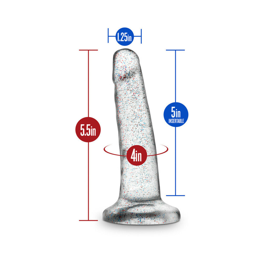 Naturally Yours 5.5 inches Glitter Dong Realistic Dildo Sparkling Clear