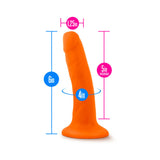 Neo 6 inches Dual Density Dildo Neon Orange