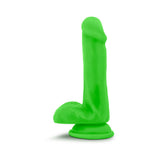 Neo 6 inches Dual Density Dildo with Balls Neon Green