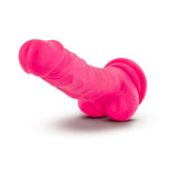 Neo 7.5 inches Dual Density Dildo with Balls Neon Pink