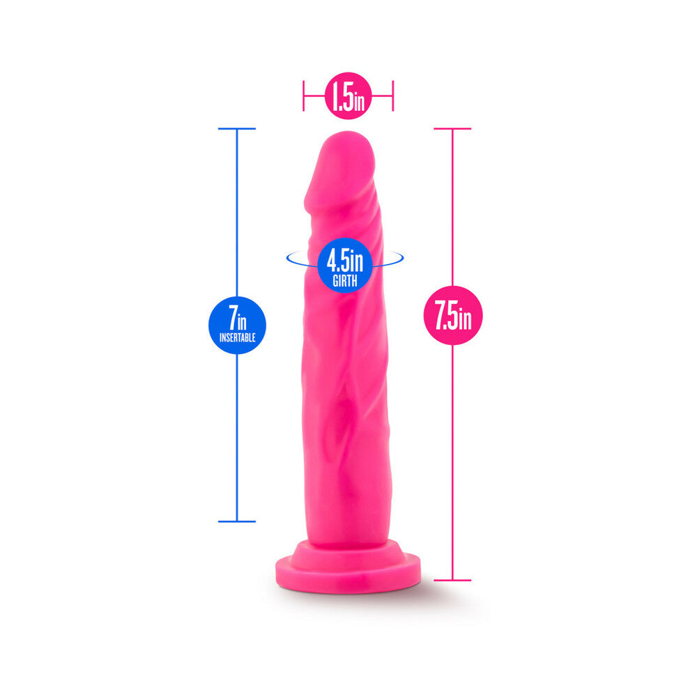 Neo 7.5 inches Dual Density Dildo Neon Pink