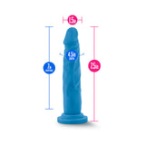 Neo 7.5 inches Dual Density Dildo Neon Blue