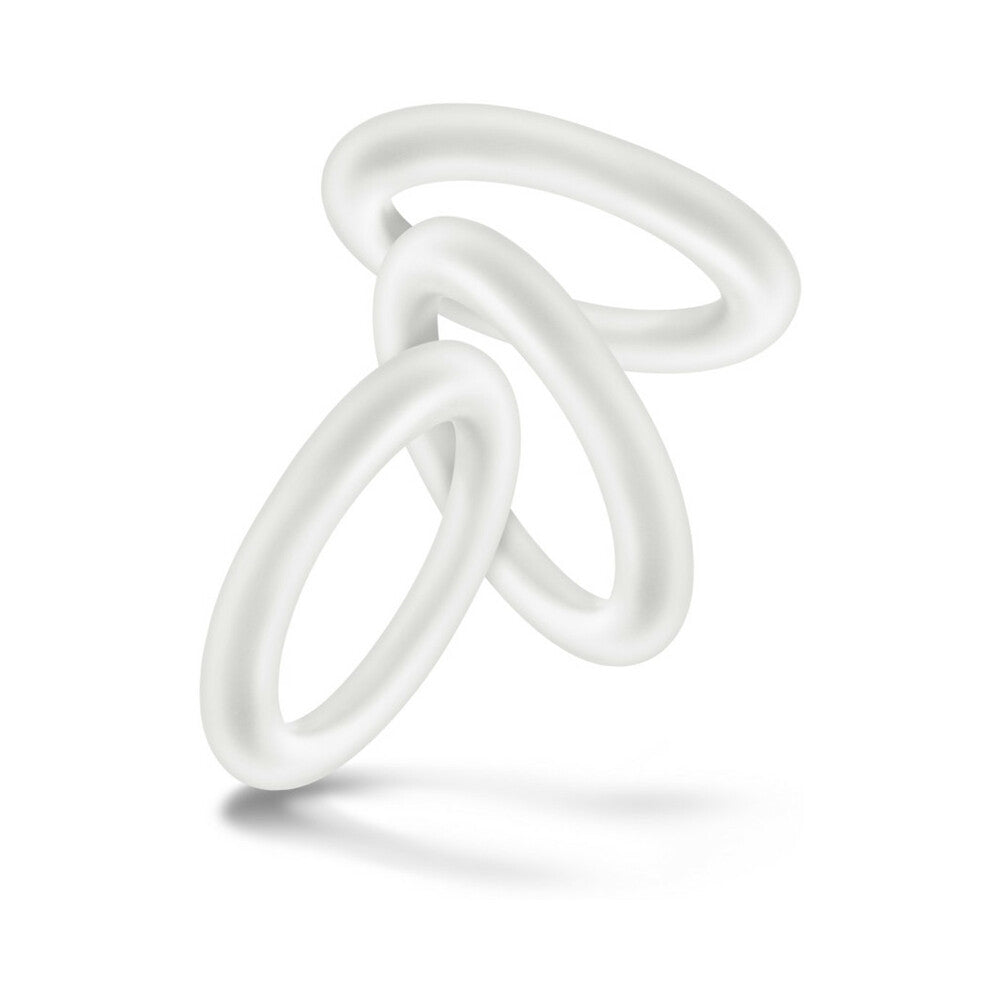 Blush Performance VS2 Pure Premium Silicone Cockrings 3-Pack Small White