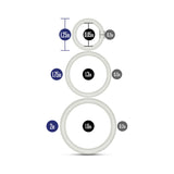 Blush Performance VS4 Pure Premium Silicone Cockrings 3-Pack Set White