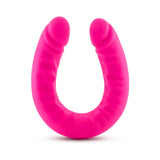 Blush Ruse Realistic 18 inches Silicone Slim Double Dong Dual Ended Dildo Hot Pink