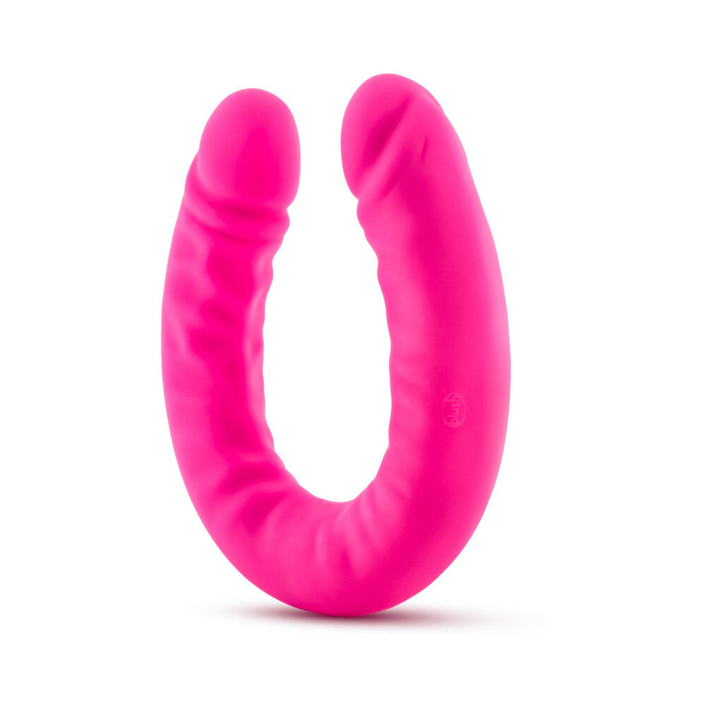 Blush Ruse Realistic 18 inches Silicone Slim Double Dong Dual Ended Dildo Hot Pink