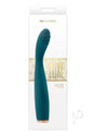 Luxe Lillie Silicone Slim Vibrator Teal packaging showcasing its elegant design and features.
