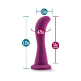 Blush Temptasia Bellatrix 6.25 inches Curved Dildo with Suction Cup Plum