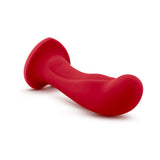 Temptasia Jezebel 6 inches Curved Silicone Dildo with Heart-Shaped Suction Cup Crimson