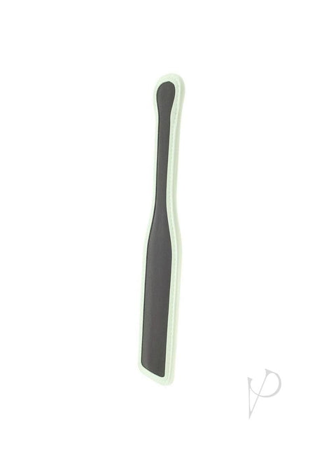 GLO Bondage Glow In The Dark Paddle Green designed for playful restraint and glowing in low-light settings.