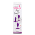Gossip Rump Bumpers Anal Training Kit Violet packaging showing three graduated silicone sizes for anal exploration.