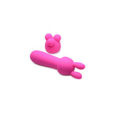 Gossip Mini Wand with Two Attachments Magenta in vibrant pink with playful designs for versatile pleasure.