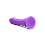 Lollicock 7 Inch Silicone Dildo Without Balls Grape in a slim, realistic design with a vibrant purple color.