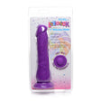 Lollicock 7 Inch Silicone Dildo Without Balls Grape in packaging, showcasing its flexible shaft and premium silicone.