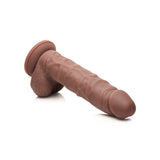 Easy Riders 7 Inch Silicone Dildo with Balls Dark in realistic design for satisfying penetration.