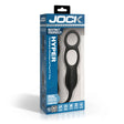 Jock Hyper Thrusting and Vibrating Anal Plug with C-Ring in packaging for dual stimulation and thrusting sensations.